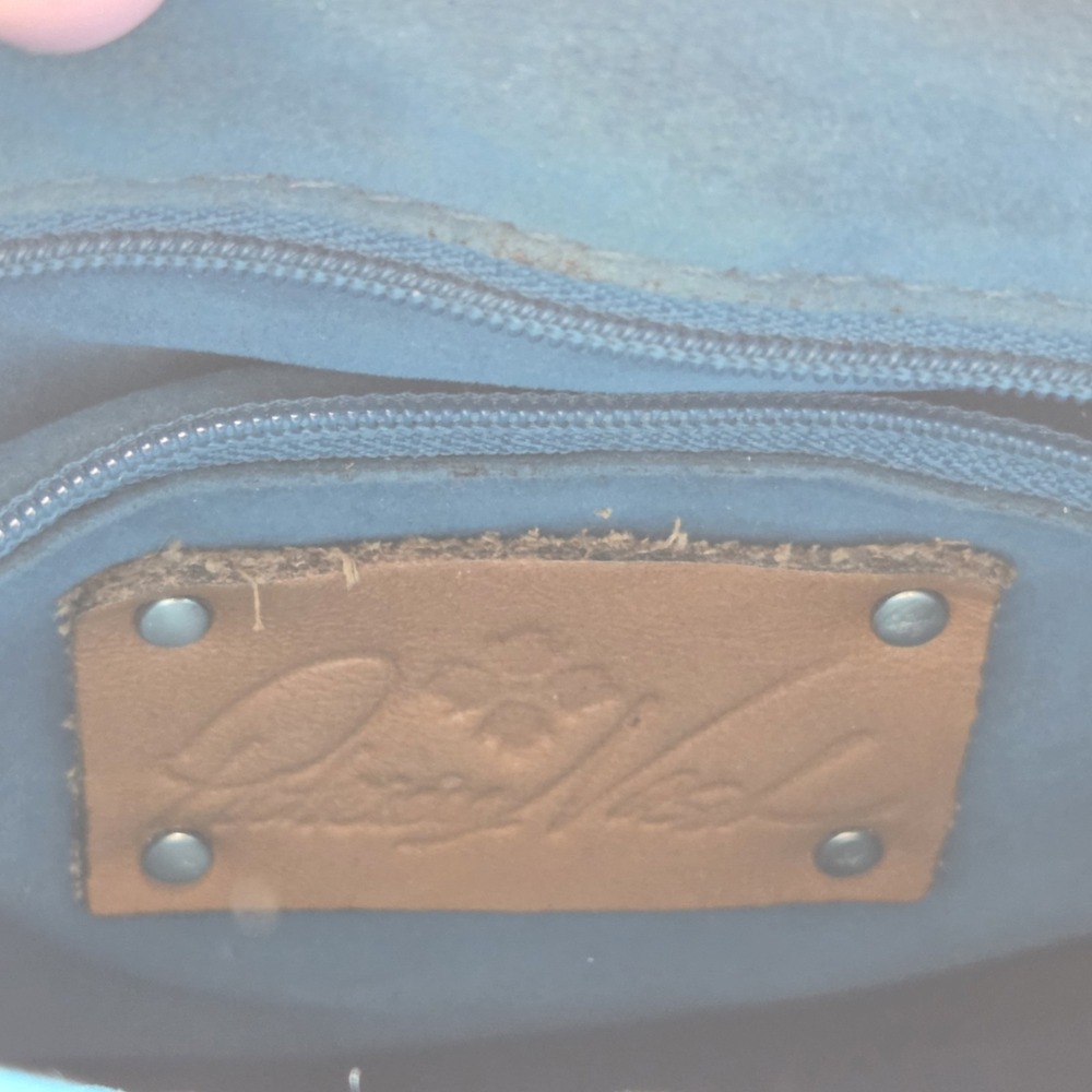 Patricia Nash Aria Caribbean Blue Satchel Bag With Silver Metallic Cutout Floral - Picture 7 of 16